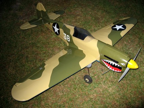 Curtiss P-40 Warhawk 10ccm O.S geht richtig ab :-)